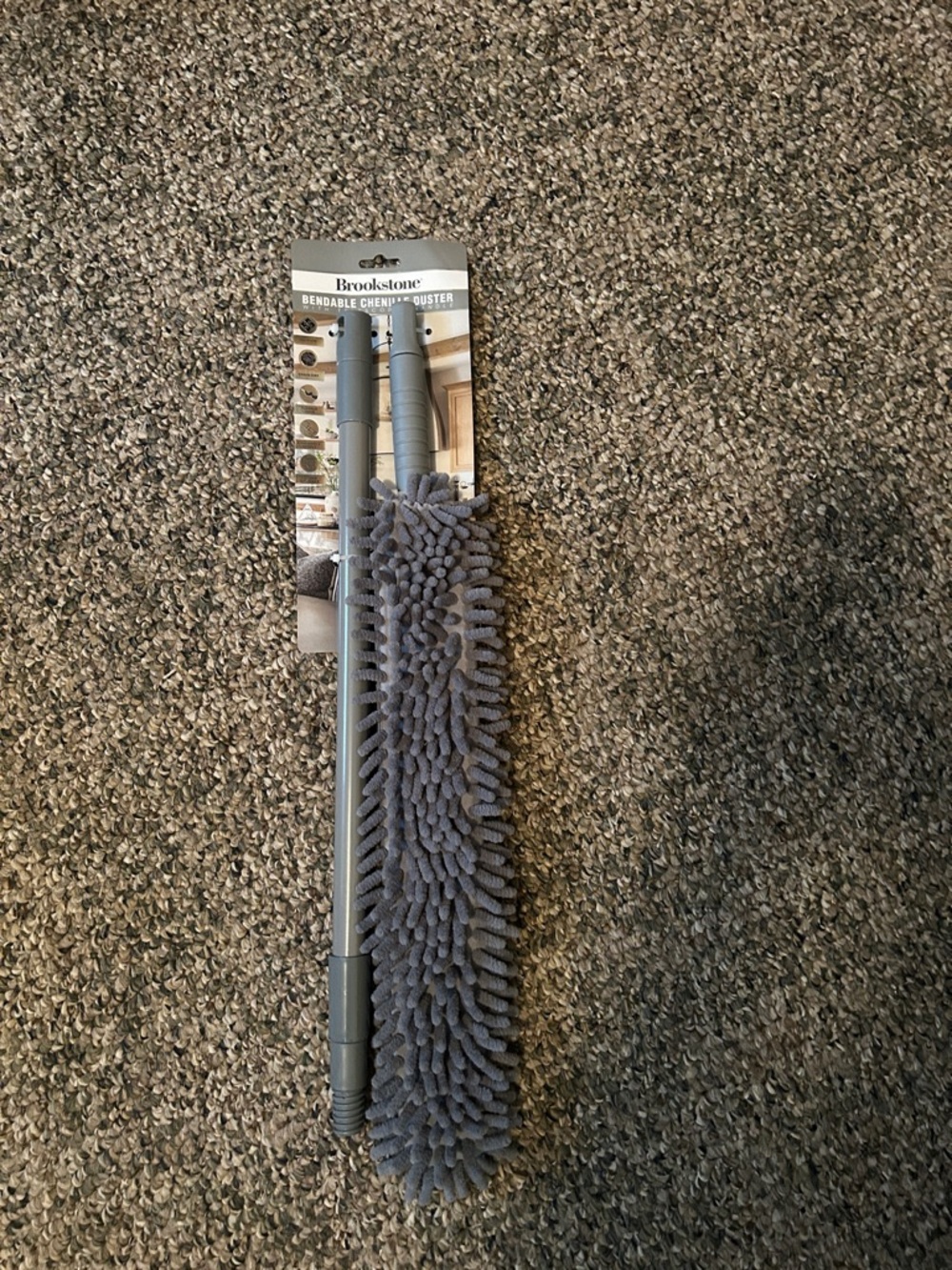 Brookstone Gray Bendable Microfiber Chenille Duster